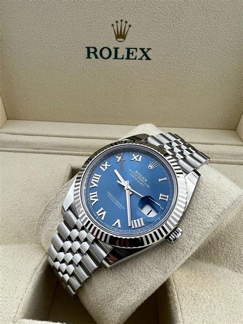 azzurro blue dial rolex|Rolex datejust blue dial 41mm.